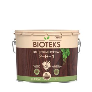 Антисептик Текс Bioteks 2-в-1 декоративный для дерева бесцветный 9 л
