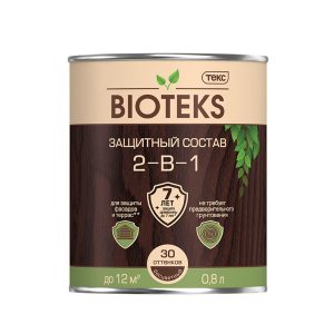 Антисептик Текс Bioteks 2-в-1 декоративный для дерева орегон 0,8 л