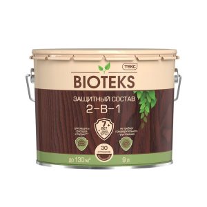 Антисептик Текс Bioteks 2-в-1 декоративный для дерева орегон 9 л