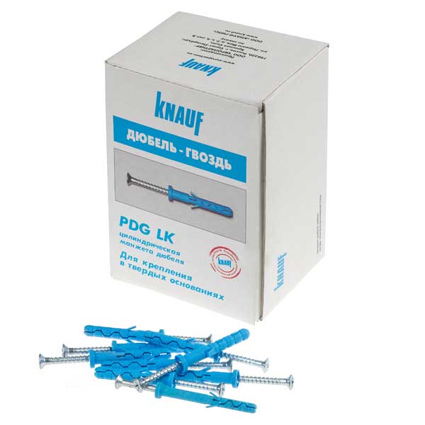 Дюбель-гвоздь КНАУФ 6/40 с цилиндрической манжетой PDG LK нейлон 150 шт