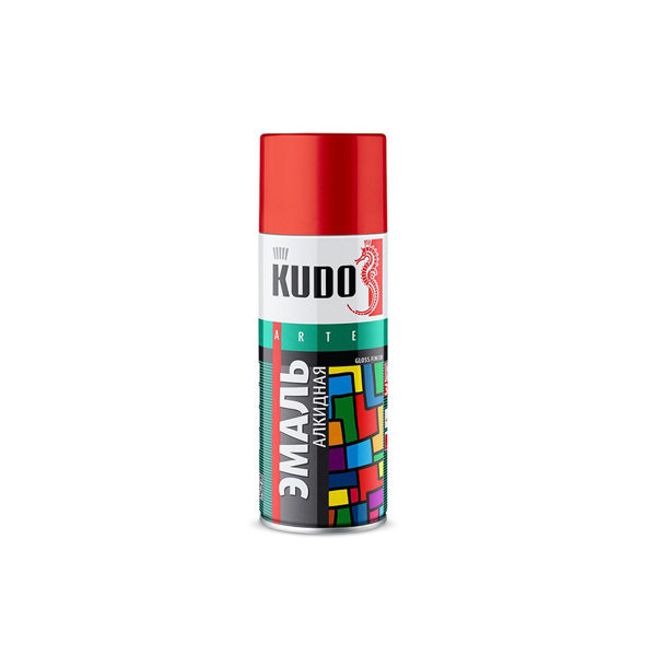 Эмаль-аэрозоль Kudo KU-1003 универсальная красная 520 мл