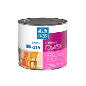 Эмаль ПФ-115 Ленинградские Краски Оптимум красно-коричневая глянцевая 1.9 кг