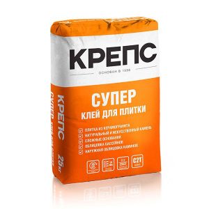 Клей для плитки Крепс Супер 25 кг