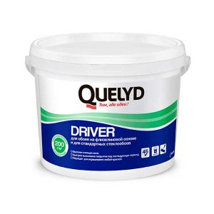 Клей для стеклохоста и обоев Quelid Driver 9 л готовый