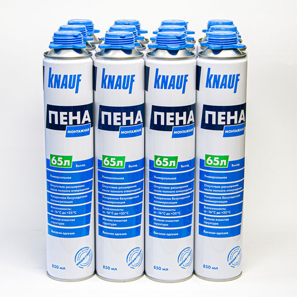 Пена монтажная Knauf 65 профессиональная всесезонная 850 мл — изображение 2