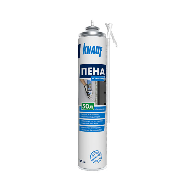 Пена монтажная КНАУФ всесезонная 750 мл — изображение 2