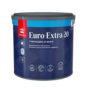 Краска в/д Tikkurila Euro Extra 20 моющаяся белая основа А 2,7 л