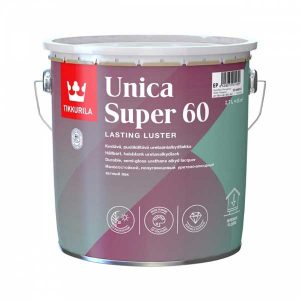 Лак алкидно-уретановый Tikkurila Unica Super 60 основа EP бесцветный 2.7 л полуглянцевый