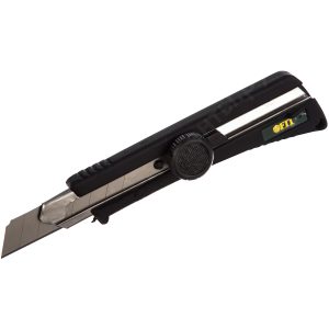 Нож технический FIT Профи 18 мм усиленный с вращающимся прижимом