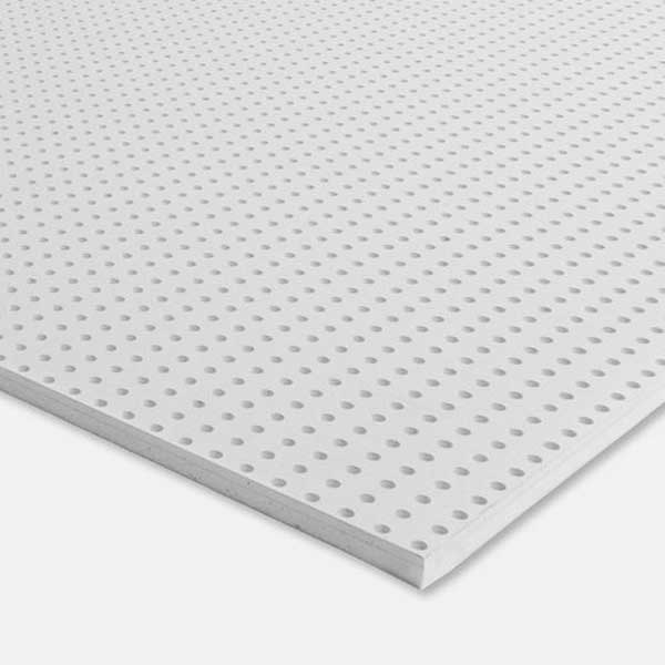 Гипсокартон КНАУФ-Акустика 1224х2448х12.5 мм сплошная круглая перфорация с круглыми отверстиями ПК