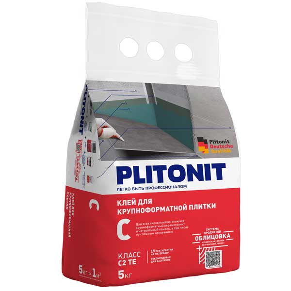 Плиточный клей Плитонит С для сложных поверхностей 5 кг