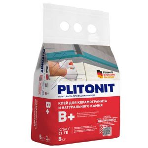 Плиточный клей Плитонит В+ 5 кг