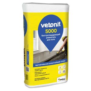 Ровнитель (стяжка пола) первичный Weber.vetonit 5000 быстротвердеющий 25 кг
