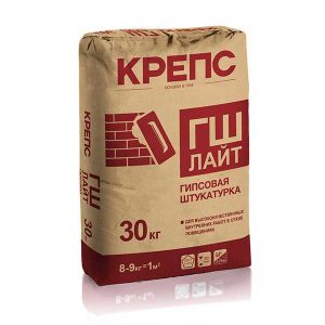 Штукатурка гипсовая Крепс ГШ Лайт машинного нанесения 30 кг