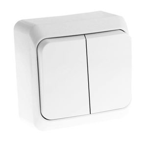 Выключатель двухклавишный Schneider BА10-002B