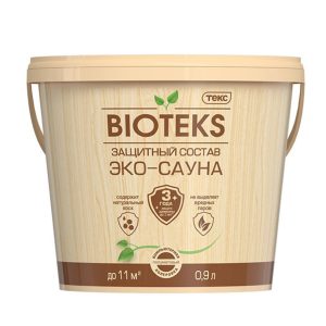 Защитный состав Текс Bioteks Эко-сауна полуматовый 0.9 л
