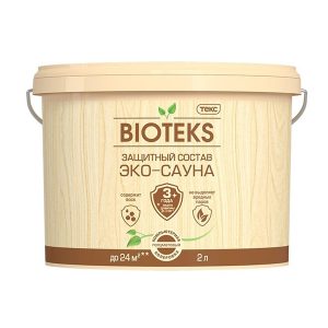 Защитный состав Текс Bioteks Эко-сауна полуматовый 2 л