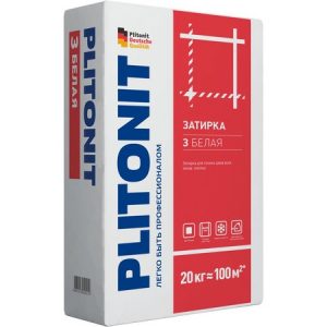 Затирка Плитонит белая 20 кг